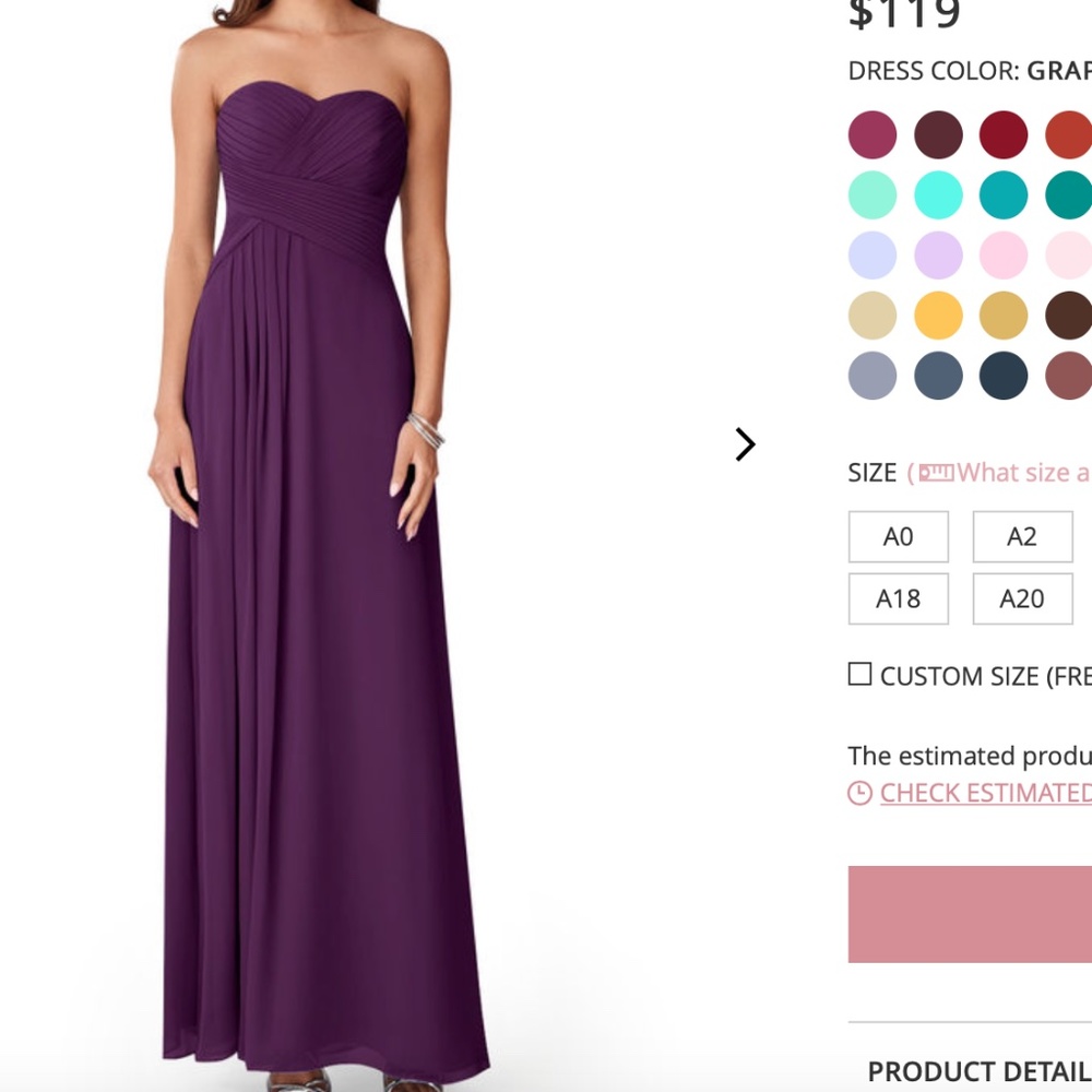 Azazie Magnolia Bridesmaid Dress- Grape